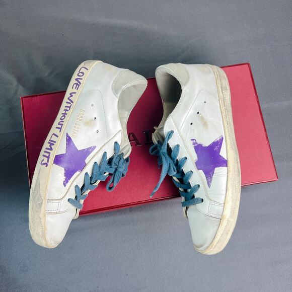 Golden Goose White Love Without Limits Sz 37